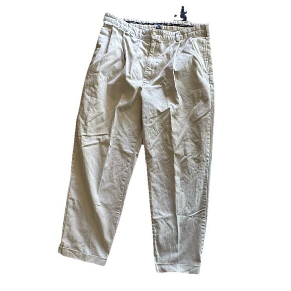 POLO RALPH LAUREN Vintage Pleated Front Chino Hammond Pant in Khaki Size 38 X 30 - Picture 1 of 9